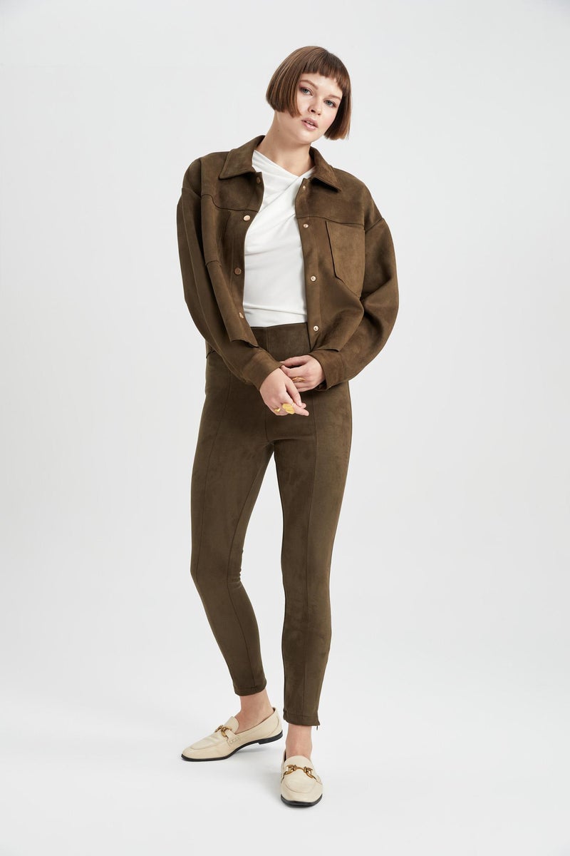 DeFacto Green Woman Normal Waist Leggings Casual - Image 5